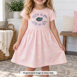 Wes & Willy Florida Gators Girls 4T Pink Daisy Floral Dress Toddler NCAA